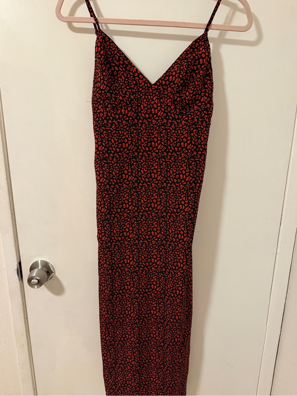 Princess Polly Red and Black Leopard Print Slip Dress